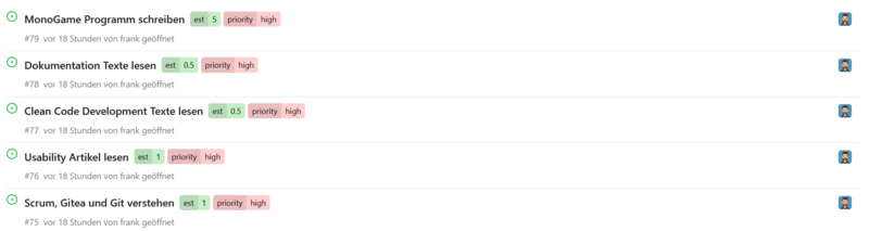 Datei:Gitea hausaufgabe tasks assigned.png